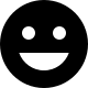 Happy Mood Face (Solid) Free Open-Source SVG Icon