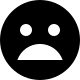 Sad Mood Emoticon (Solid) Free Open-Source SVG Icon